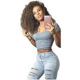 Women Plus Size Jeans Fashion Ripped Denim Skinny Pants