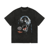 Present T Shirt Limited Retro Distressed Leopard Print T-shirt