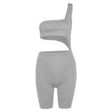 Spring New Women 'S Clothing Sexy Cutout Hip Lifting Short Jumpsuit