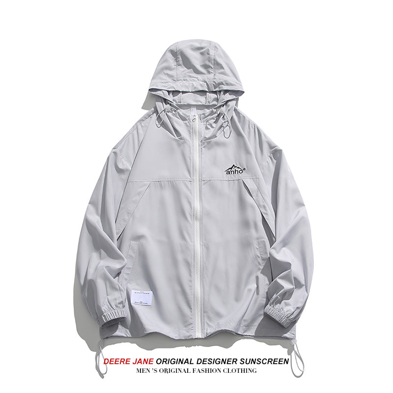 Men Sun Protection Clothing Summer UV Protection Sun-Protective Clothing Outdoor Sports Thin Section Baggy Coat