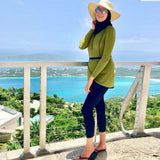 Burkini Swimwear Muslim Fashion Outfits Plus Size Split Conservative Slimming Women's Swimsuit