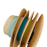 Straw Hat Flat Straw Hat Female Summer Sun-Proof Flat Brim Straw Beach Hat