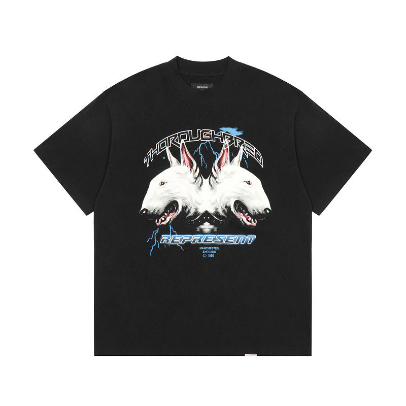 Present T Shirt Orthrus Printed Loose Couple T-shirt