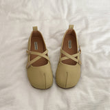 Nude Pumps Block Heel Vintage Leather Shoes