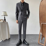Double Brewed Seersucker Suit Leisure Suit Men's Suits