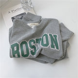 Diana Harvard Sweatshirt Gray Printing Women's round-Neck Sweatshirt