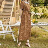 Beth Dutton Outfits French Waist Dress Lace Floral Elegant Socialite Platycodon Grandiflorum Overknee Skirt