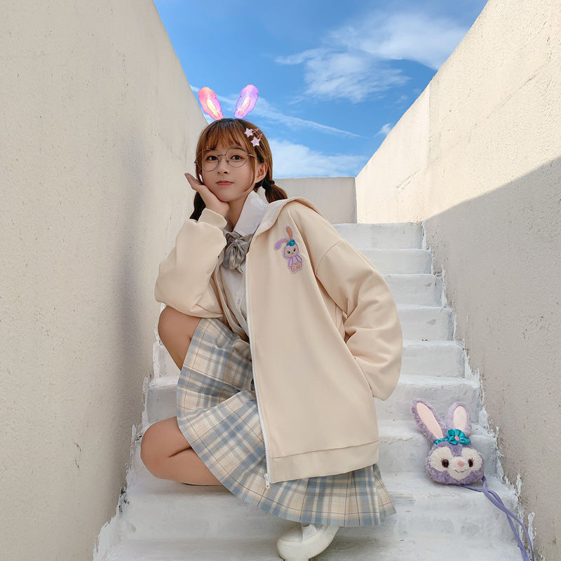 Gothic Lolita Harajuku Style Clothing Autumn Knitted Sailor Collar Coat Cute Wild Top