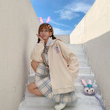 Gothic Lolita Harajuku Style Clothing Autumn Knitted Sailor Collar Coat Cute Wild Top