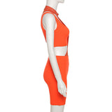 Summer Women's Clothing Sexy Mesh Stitching Tight Jumpsuit Sleeveless Vest Suit for Women