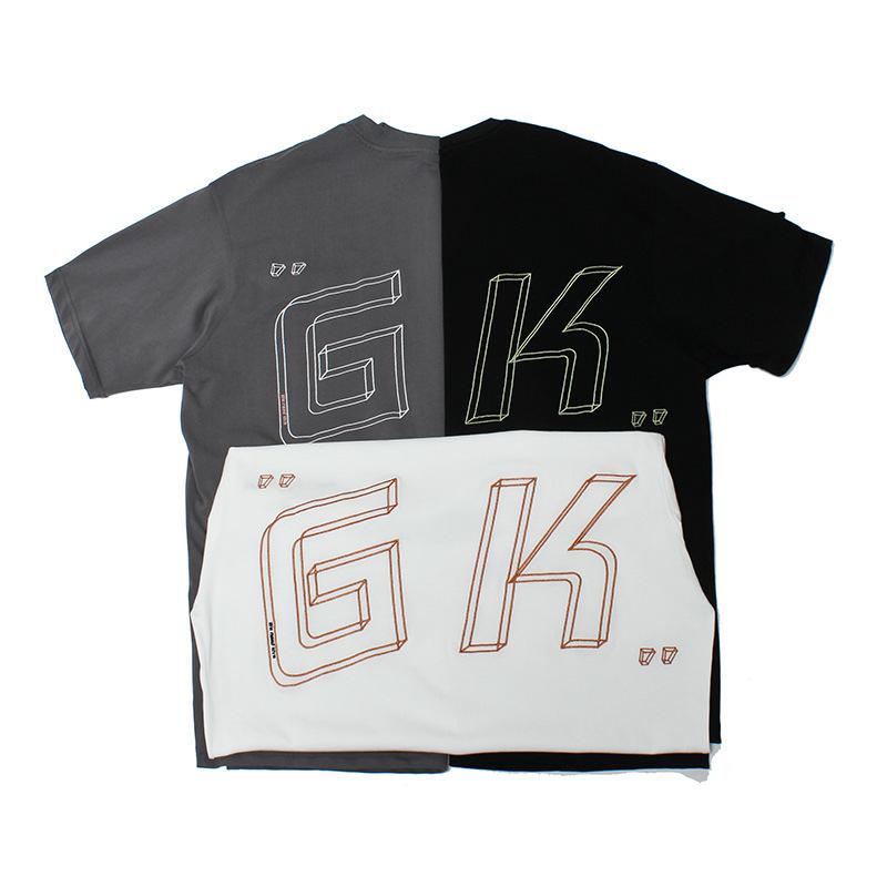 Men T Shirt Summer Casual Tops Men's Clothes Summer Wear Retro Men's round Neck Short Sleeve Casual Loose Embroidered Color Matching T-shirt