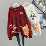 Tom and Jerry Hoodie plus Size Sweater Women's Autumn and Winter Loose Coat