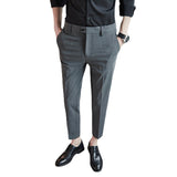 Men Trousers Embroidered Slacks