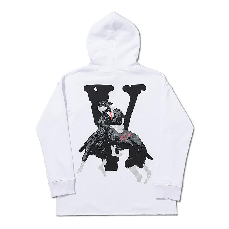 Vlone Hoodie Men and Women Loose Hoodie Coat Vlone Loose