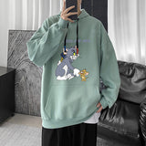 Tom and Jerry Hoodie Autumn Cartoon Printed Sweater Hooded Top