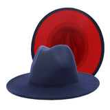 Walter White Fedora Woolen Hat Double-Sided Felt Hat Autumn Winter Retro Fedora Hat