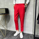 Men Trousers Summer Thin Men Small Suit Pants