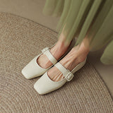 Nude Chunky Heel
