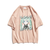 Men's T-shirt Men's Cartoon Young Girl Anime Print Short-Sleeved T-shirt Loose Casual Half-Sleeved Bottoming Shirt T