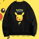 Men and Women Pokemon Pikachu Hoodie Pickup Its Crew Neck Pullover Sweatshirt