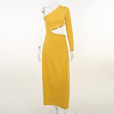 Emily Ratajkowski Dress Hollow Sheath Long Sleeve Fishtail Dress