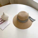 Straw Hat Beach Straw Hat Sun Protection Bow Large Hat