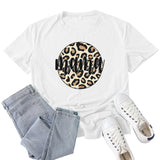 Boy Mama T Shirts Mama Leopard Circlet T-shirt