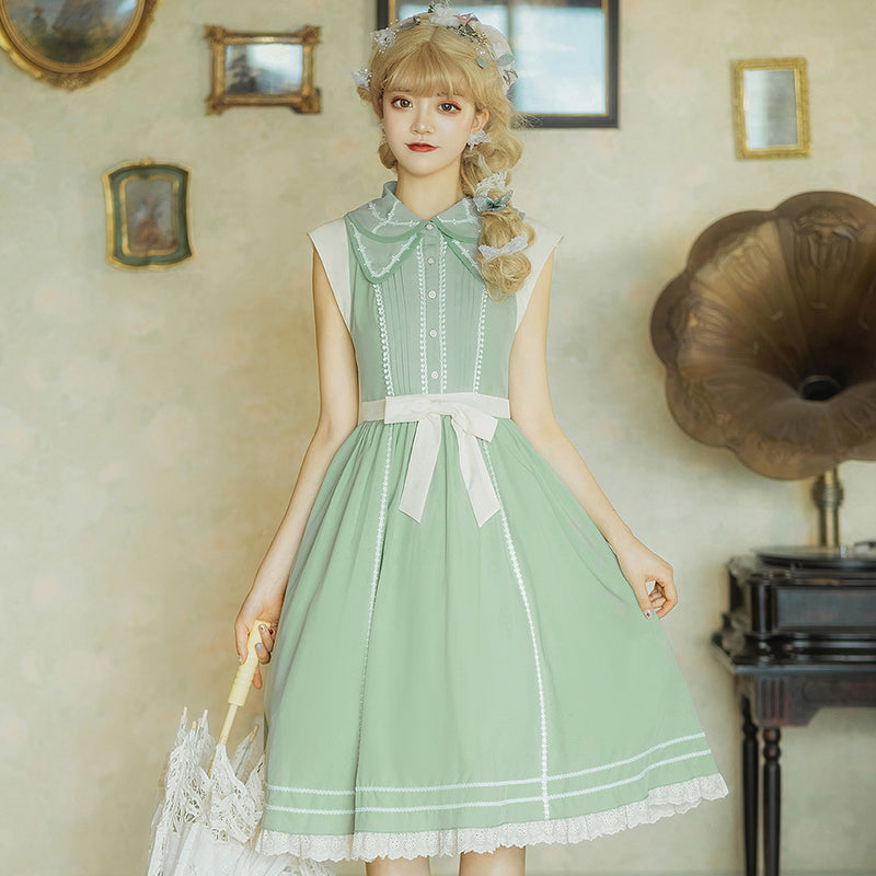 Gothic Lolita Harajuku Style Clothing Lolita Dress Summer Light Lo Pastoral Style Everyday Dress Female