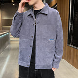 Corduroy Patch Jacket Spring Jacket Casual Loose Lapels Men's Clothing