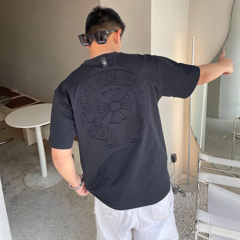 CHH Chrome Heart T Shirt Spring/Summer Paste Cloth Embroidery round Neck Short Sleeve T-shirt for Men and Women