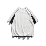 Man Summer T Shirt Contrast Colors False-Two-Piece Half Sleeve