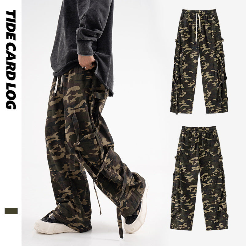 Men Cargo Pants Overalls Couple Straight