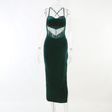 Kesha Black Dress Women's Autumn and Summer Lace Sexy Backless Stitching Dress