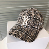 Yankee Baseball Cap Autumn and Winter Woolen Peaked Cap Women's Baseball Cap