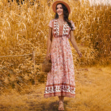 Beth Dutton Bohemian Dress Summer Spring Midi Dresses Vacation Beach Dress for Women