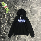 Thrasher T Shirt Autumn Flame Letter Hooded Sweater Cotton Loose Sports