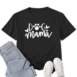 Boy Mama T Shirts Dog Mama Letter Print T-shirt