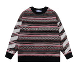 Off White Winter Fleece Sweatshirts Autumn and Winter Arrow Pattern Knitted Sweater for Men and Women