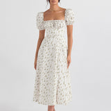 Bella Hadid Dress French Dress Summer Floral Dress