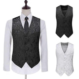 Tuxedo Vests Men Suit Vest Suit Vest Men's Spring and Autumn Business Leisure Professional Formal Vest