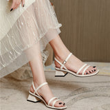 Nude Block Heel Sandals