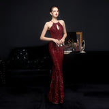 Sequin Evening Dress Sequined Queen Fishtail Evening Gown