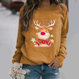 Black Christmas Sweater Christmas Pattern round Neck Sweater for Women