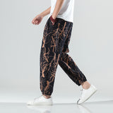 Men Pant Casual Multicolor Flower Trousers