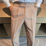 Men Trousers Striped Suit Pants