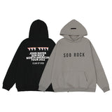 Fog Sob Rock Hoodie Hooded Fleece Lined Sweater Male and Female Large Size Hoodies