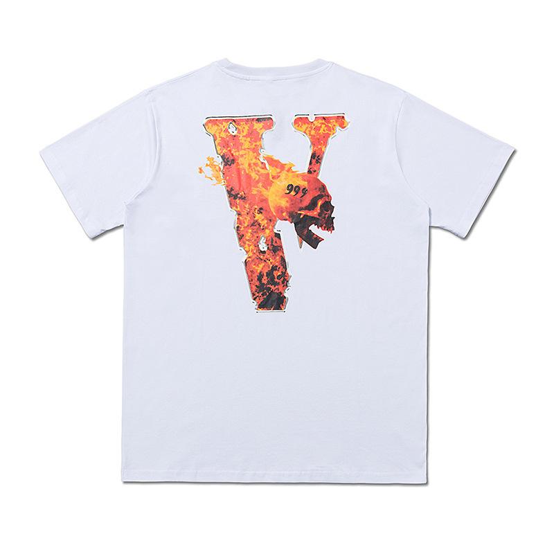 Vlone Summer Fashion Printed Short Sleeve Loose Oversized Tshirt