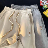 Men Sweatpants Straight Draping Effect Girls Casual Trousers