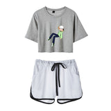 Dreamwastaken Men's Novelty Hoodies Dream Merch Shirt Printed Casual Fashion Loose Exposed Navel Suit