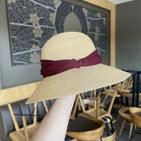 Straw Hat Foldable Straw Hat Women's Summer Beach Vacation Sun Hat